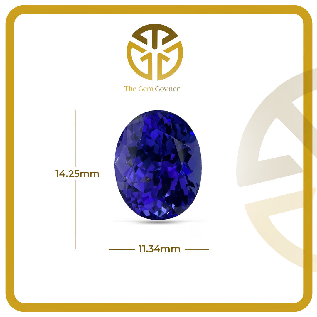 Oval Cut Bluish Purple Tanzanite