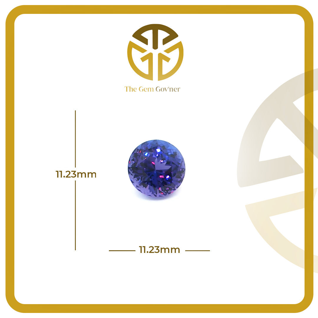 Round Brilliant Cut Tanzanite Gemstone
