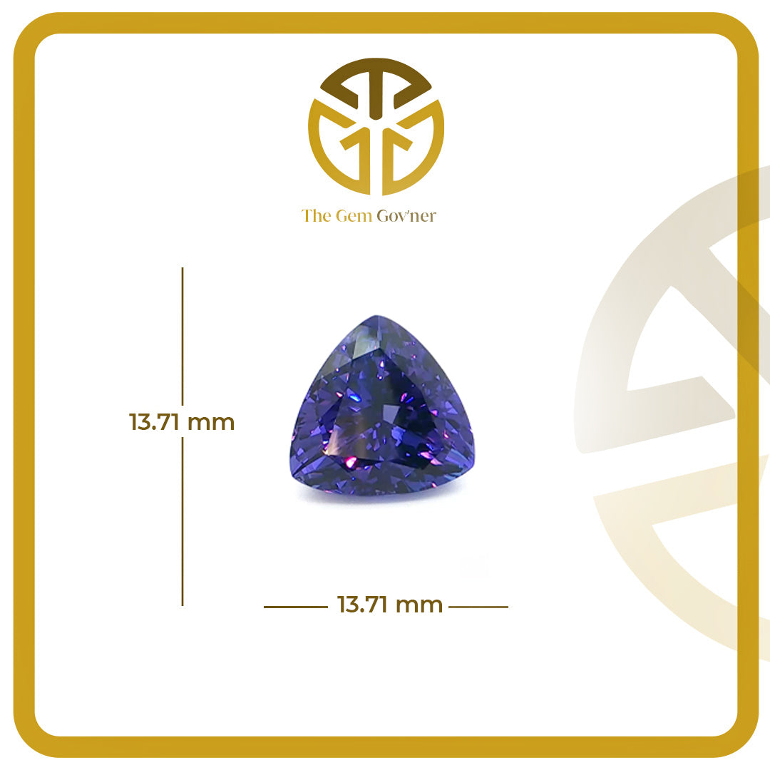 Trillion Cut Bluish Purple Tanzanite