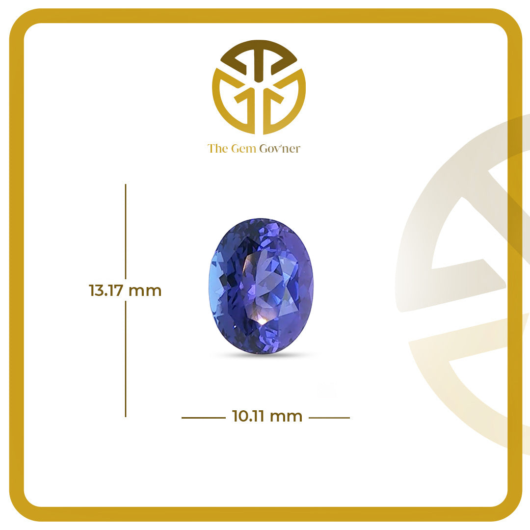 Oval Cut Bluish Purple Tanzanite
