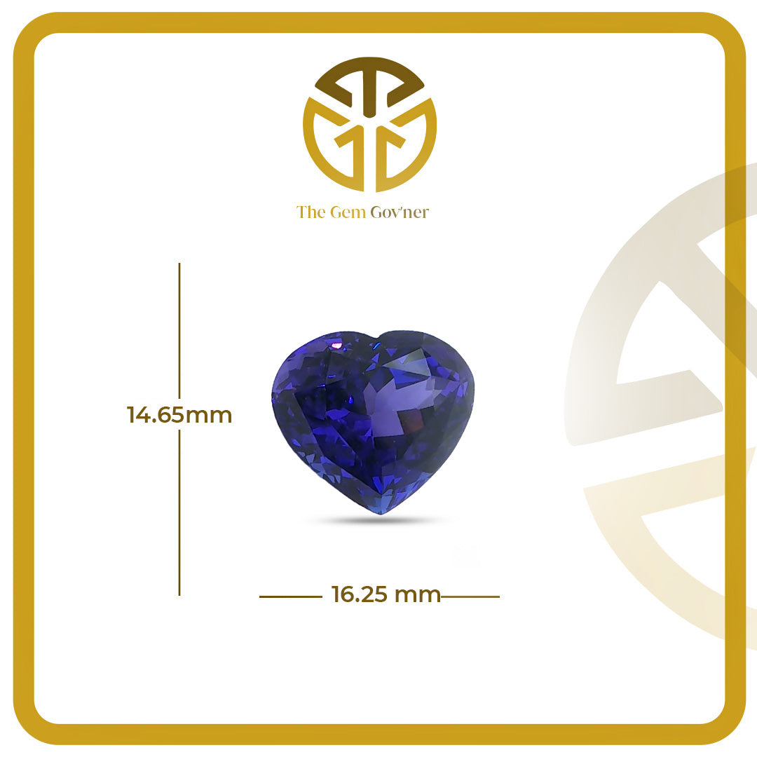 Heart-Shaped Bluish Purple Tanzanite