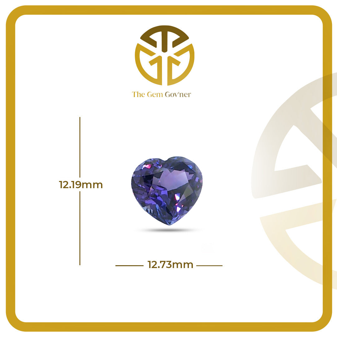 Heart-Shaped Tanzanite Gemstone