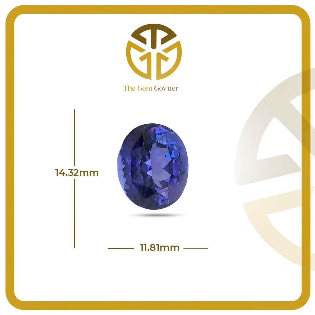 Oval Cut Bluish Purple Tanzanite