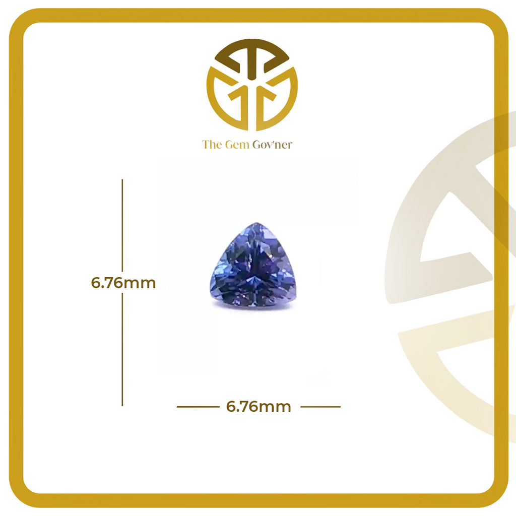 Brilliant Trillion Cut Tanzanite Gemstone