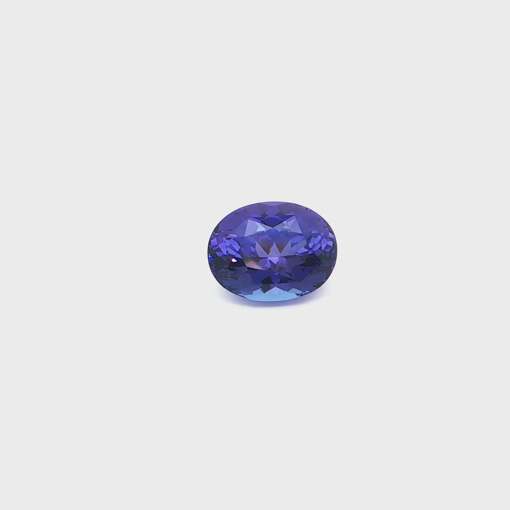 Oval Cut Bluish Purple Tanzanite