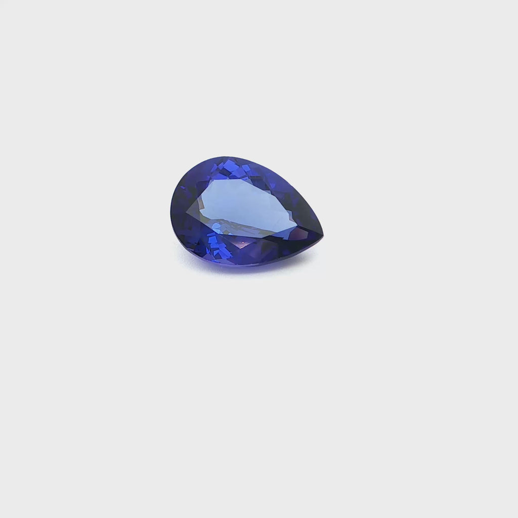 Pear Cut Deep Blue Tanzanite