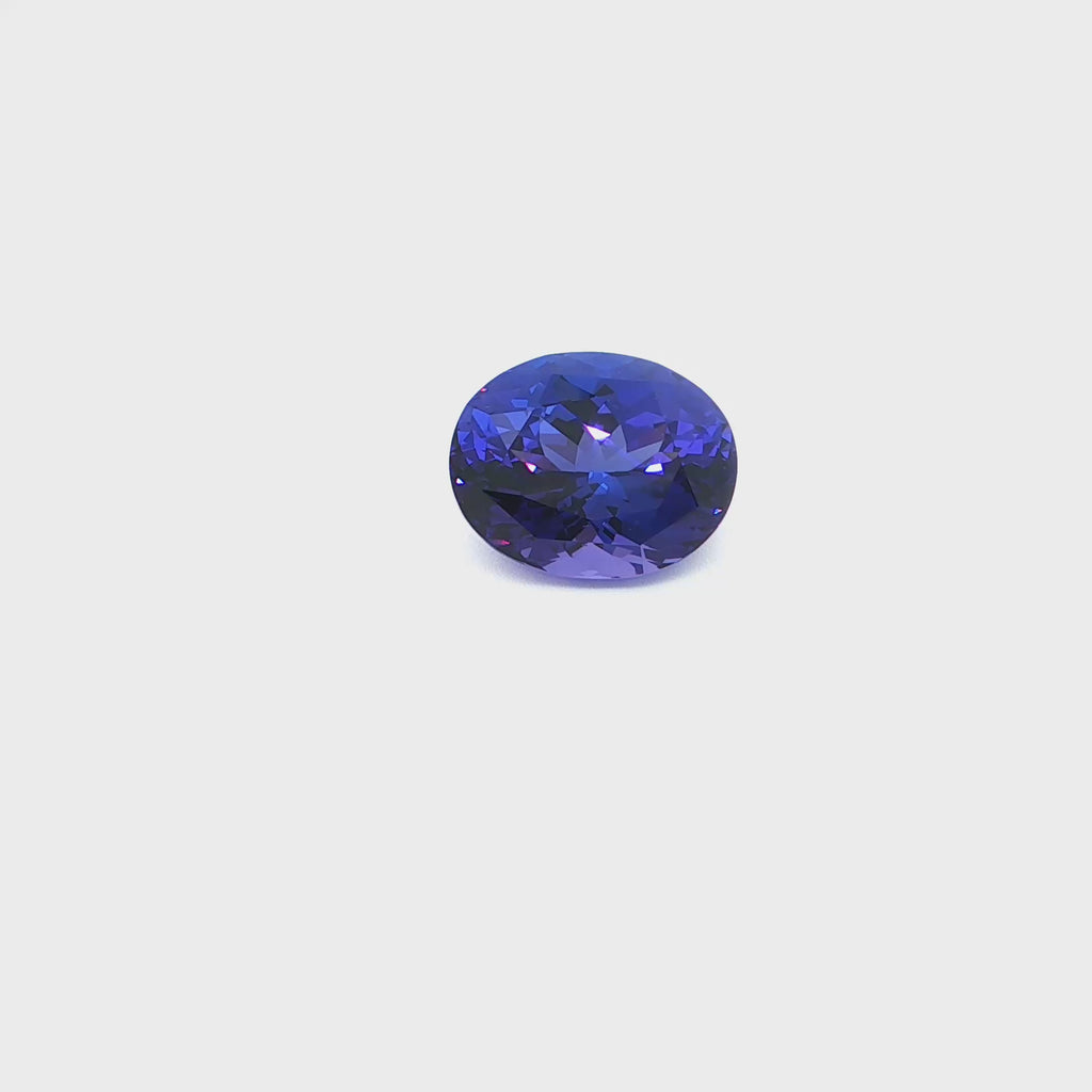 Oval Cut Bluish Purple Tanzanite