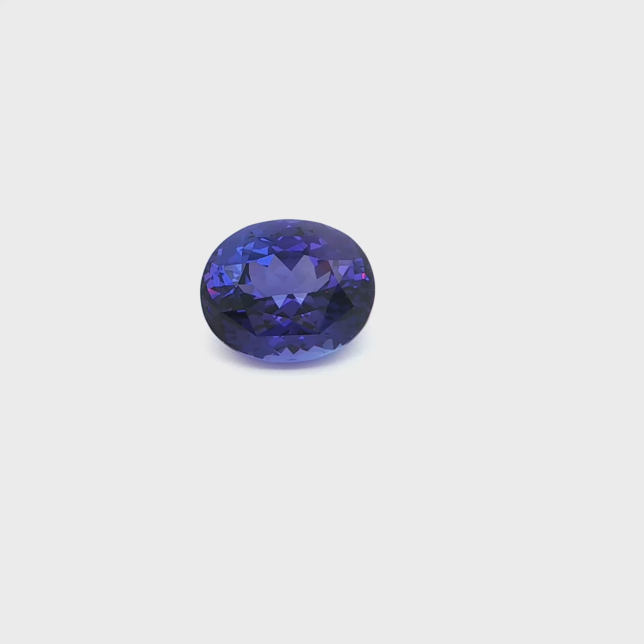 Oval Cut Bluish Purple Tanzanite